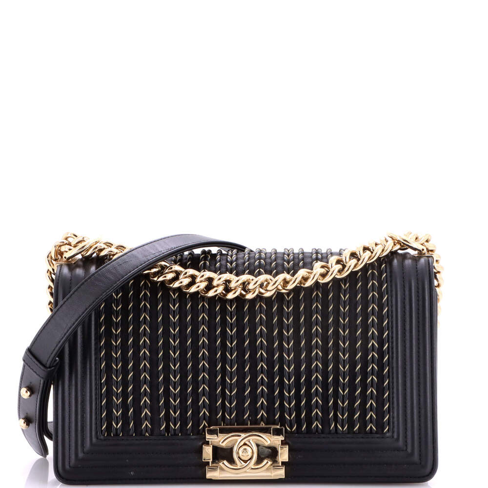 Chanel Boy Flap Bag Braided Woven #262195C37B